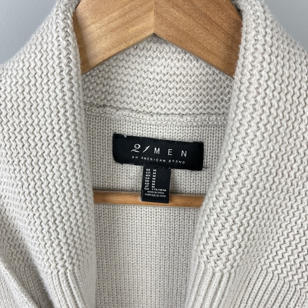 Forever 21 Men Aztec Cardigan Sweater Mens M Button Front Shawl Collar Western - Picture 6 of 6